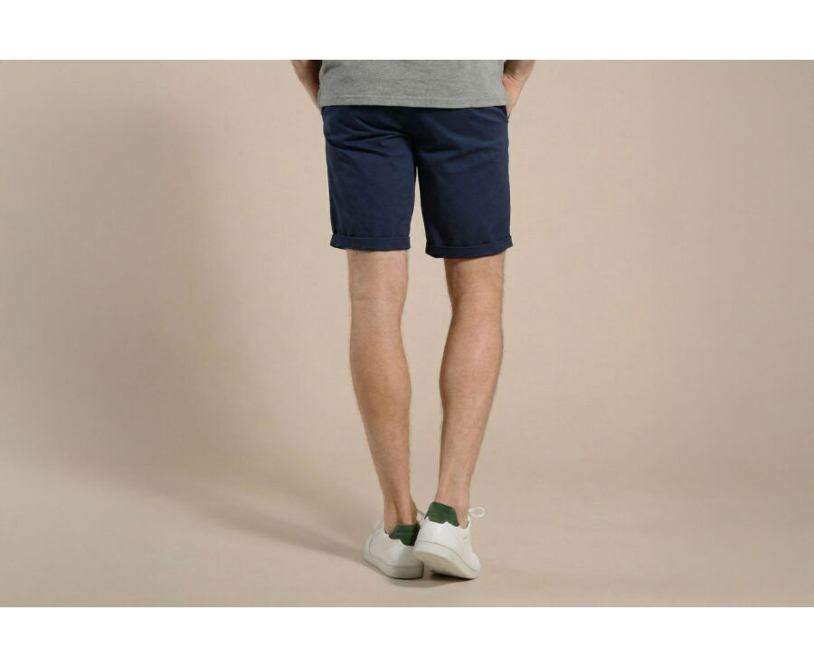 Bermuda chino homme Navy Denim - BARRY
