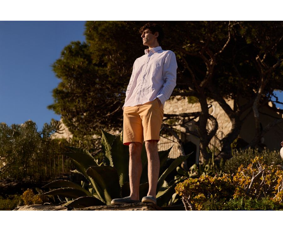 Bermuda chino homme Orange Pâle - BARRY