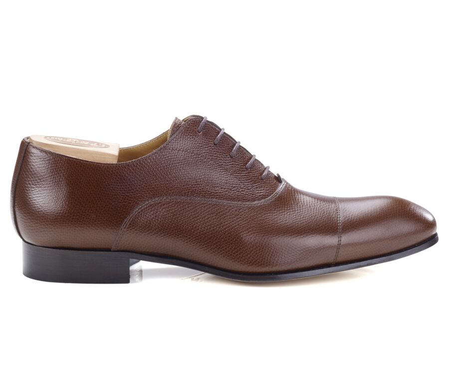 Richelieu homme Châtaigne Grainé semelle cuir - BRISBURY