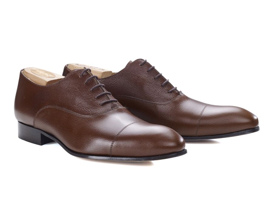 Richelieu homme Châtaigne Grainé semelle cuir - BRISBURY