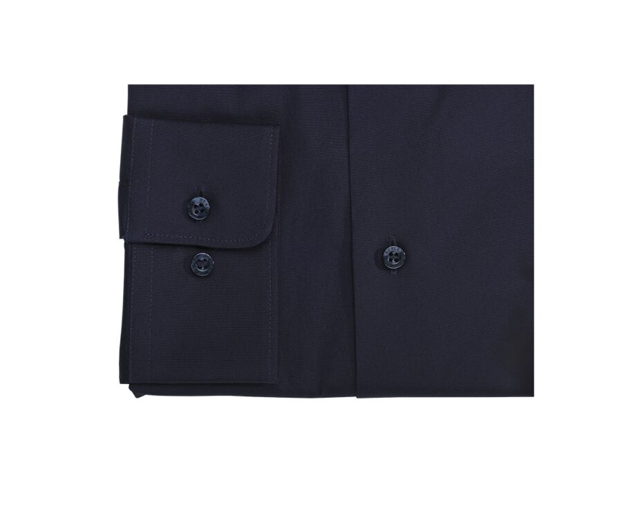 Chemise noir en coton double fil - ALBERT CLASSIC