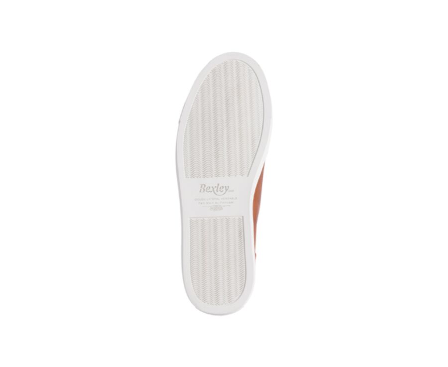 Sneakers cuir homme Châtaigne Patiné - INGLEWOOD