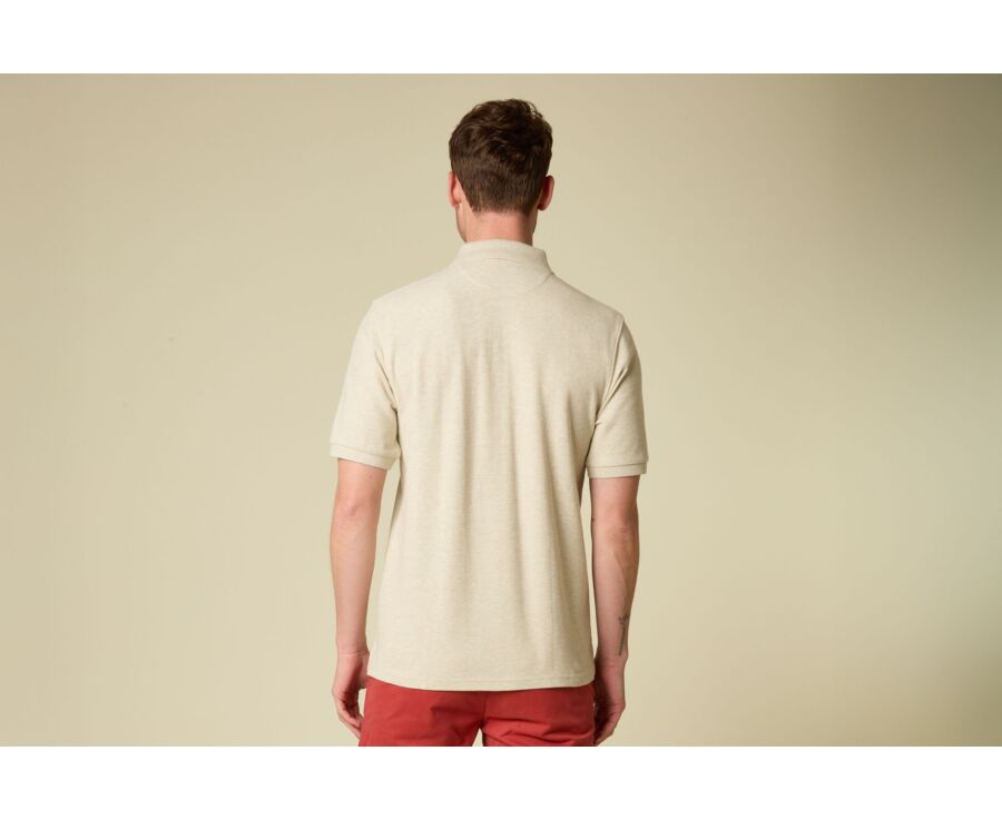 Polo homme Beige Chiné - Finition Lavée - GARETH