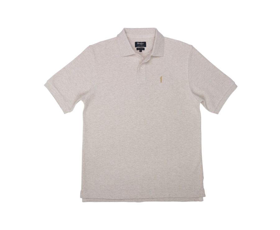 Polo homme Beige Chiné - Finition Lavée - GARETH