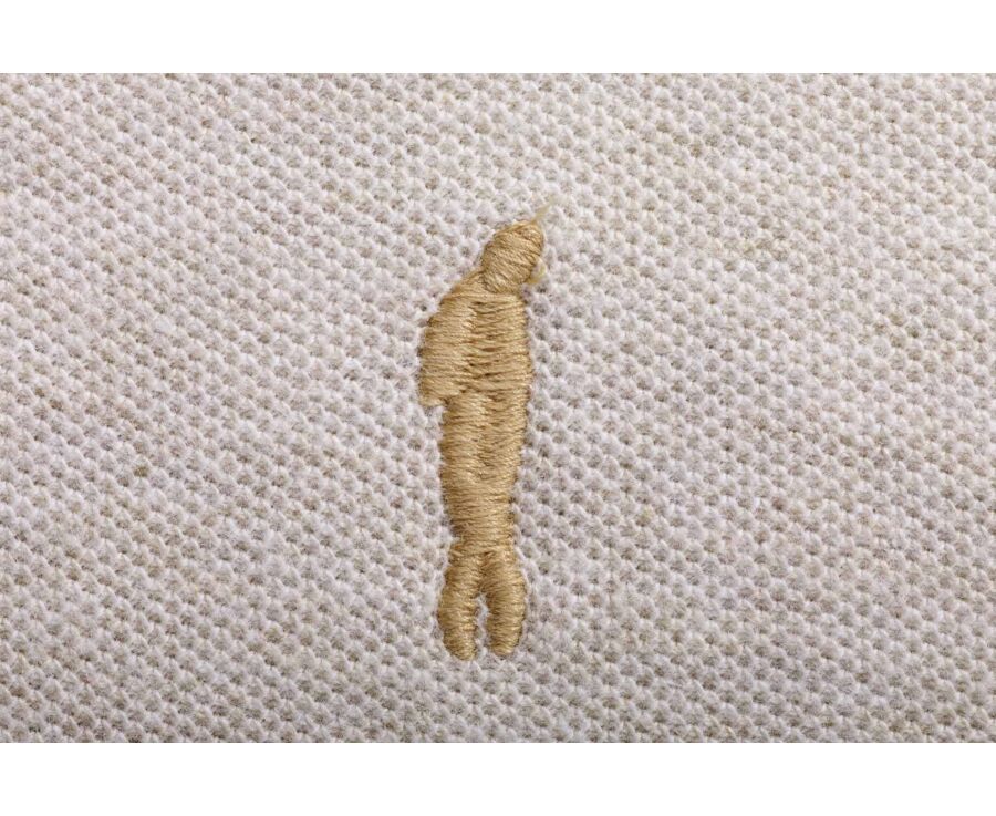 Polo homme Beige Chiné - Finition Lavée - GARETH