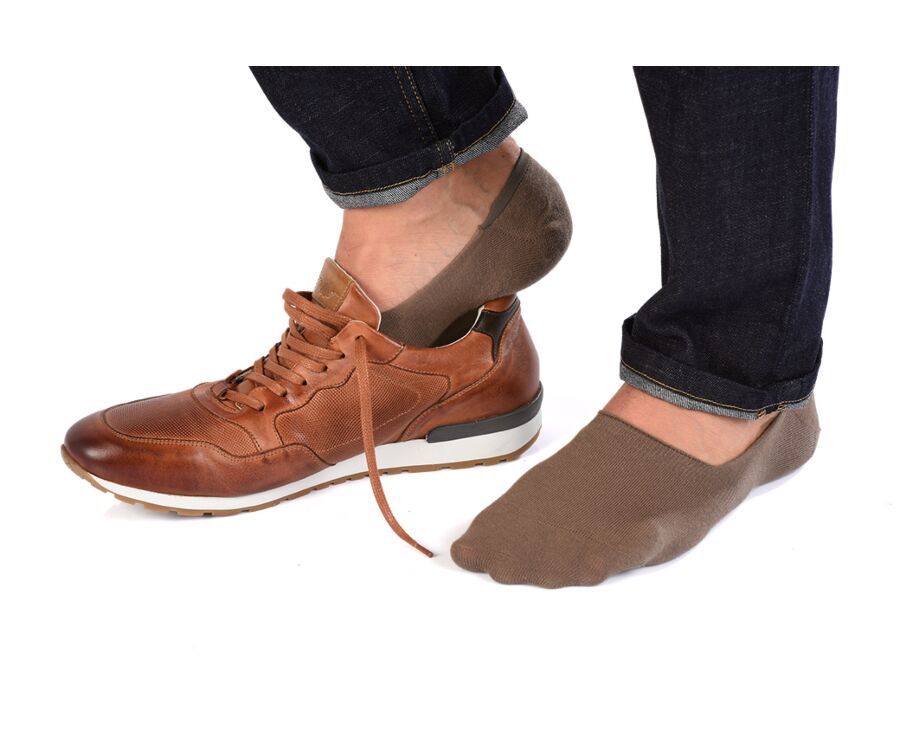 Chaussettes invisibles homme Taupe