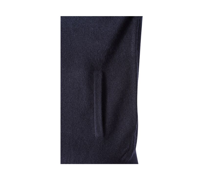 Gilet zippé homme laine Bleu Marine - KANE