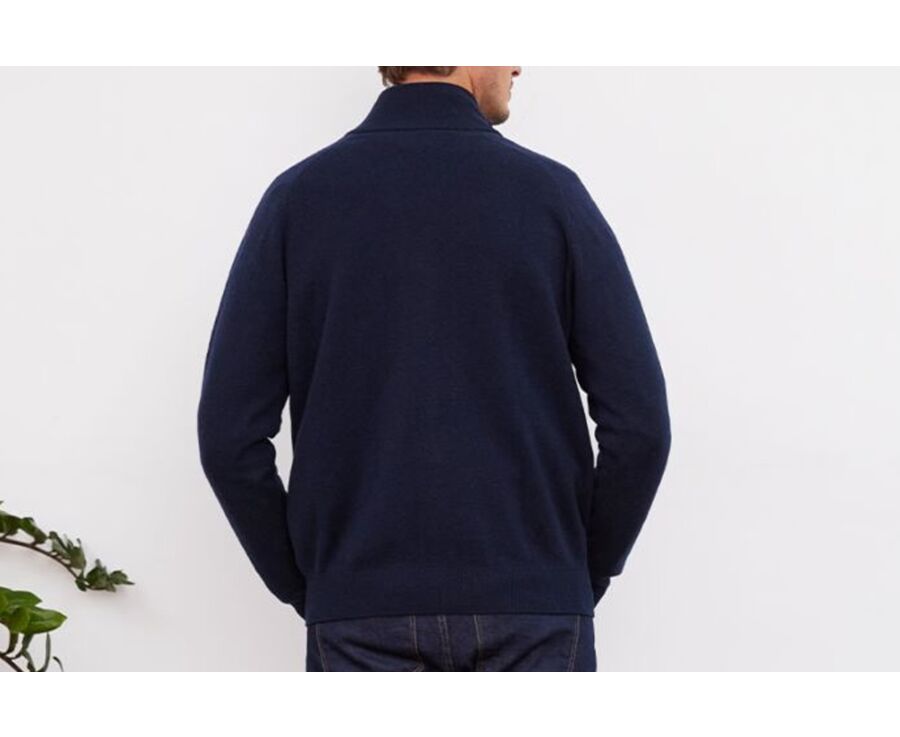 Gilet zippé homme laine Bleu Marine - KANE