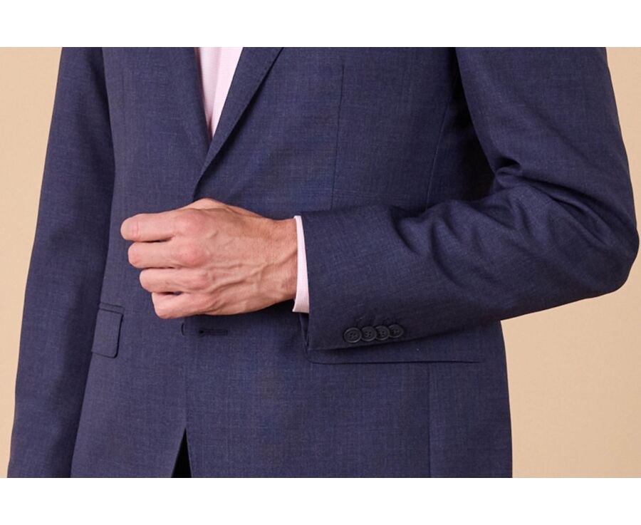 Veste de costume homme Bleu Foncé Chiné - LAZARE