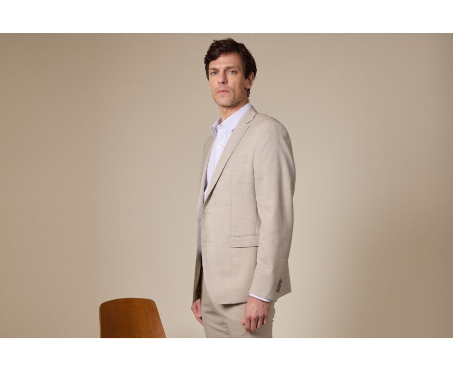 Veste de costume homme beige Chiné - LAZARE