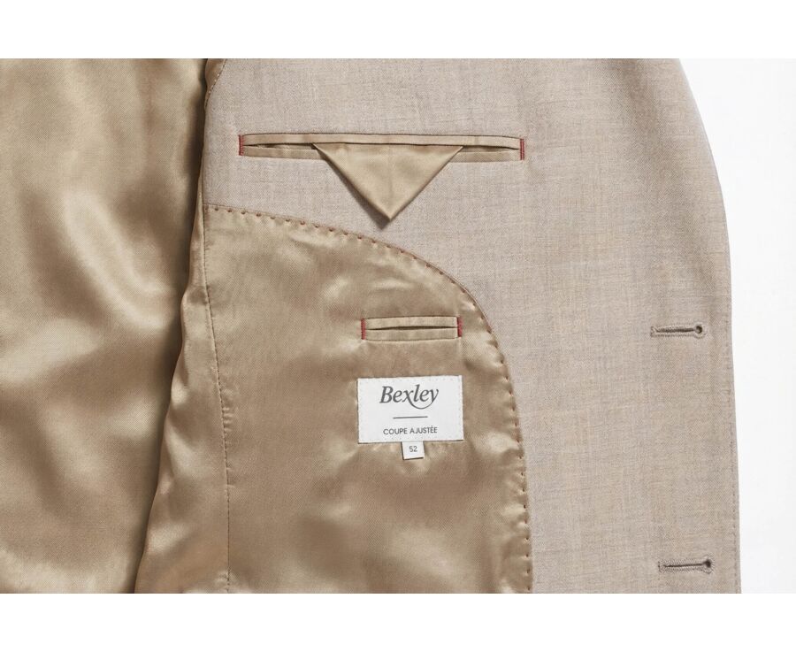 Veste de costume homme beige Chiné - LAZARE