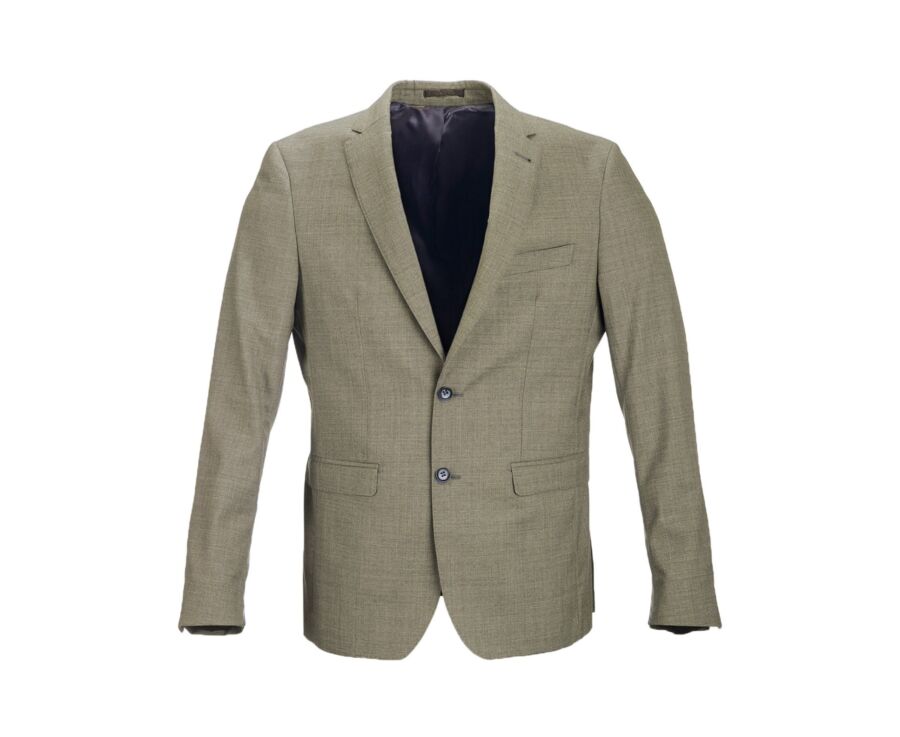 Veste de costume homme Kaki Clair Chiné - LAZARE