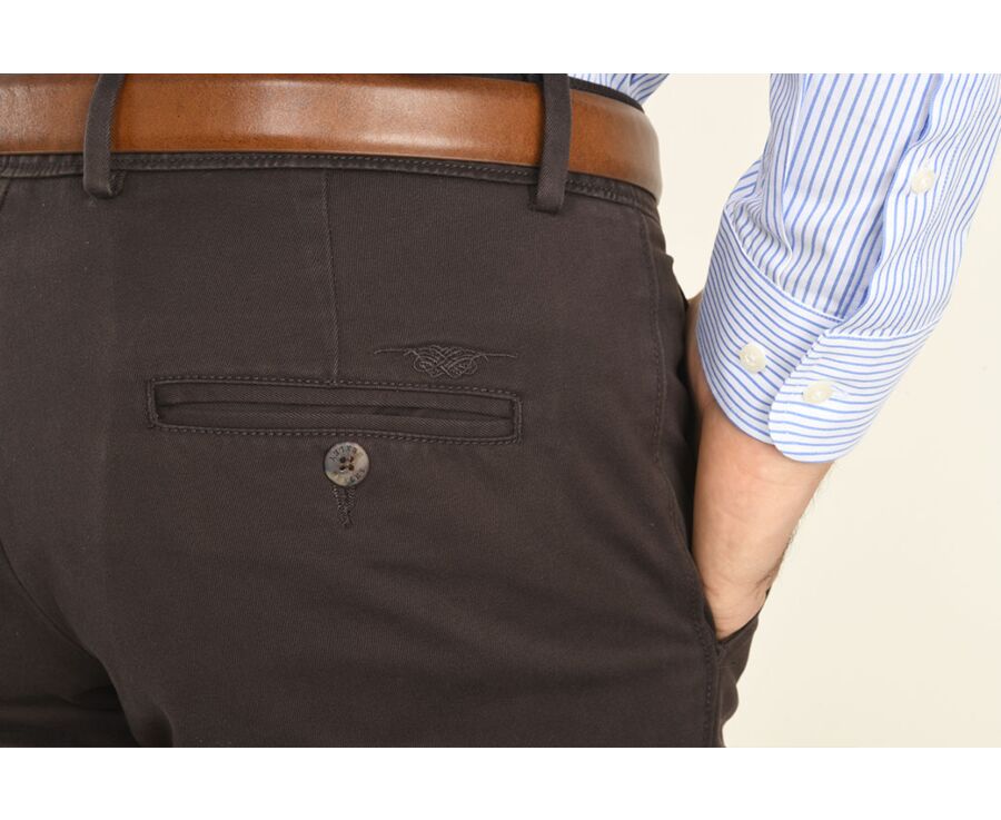 Pantalon chino homme Brun Foncé - NIGEL II