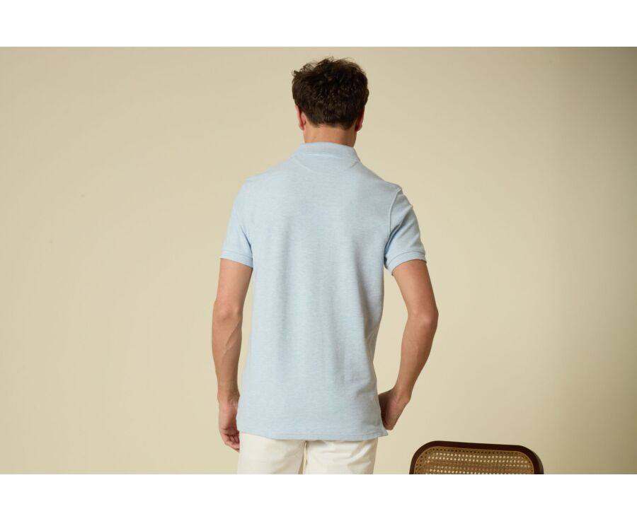 Polo homme - Bleu Ciel Chiné - ANDY II