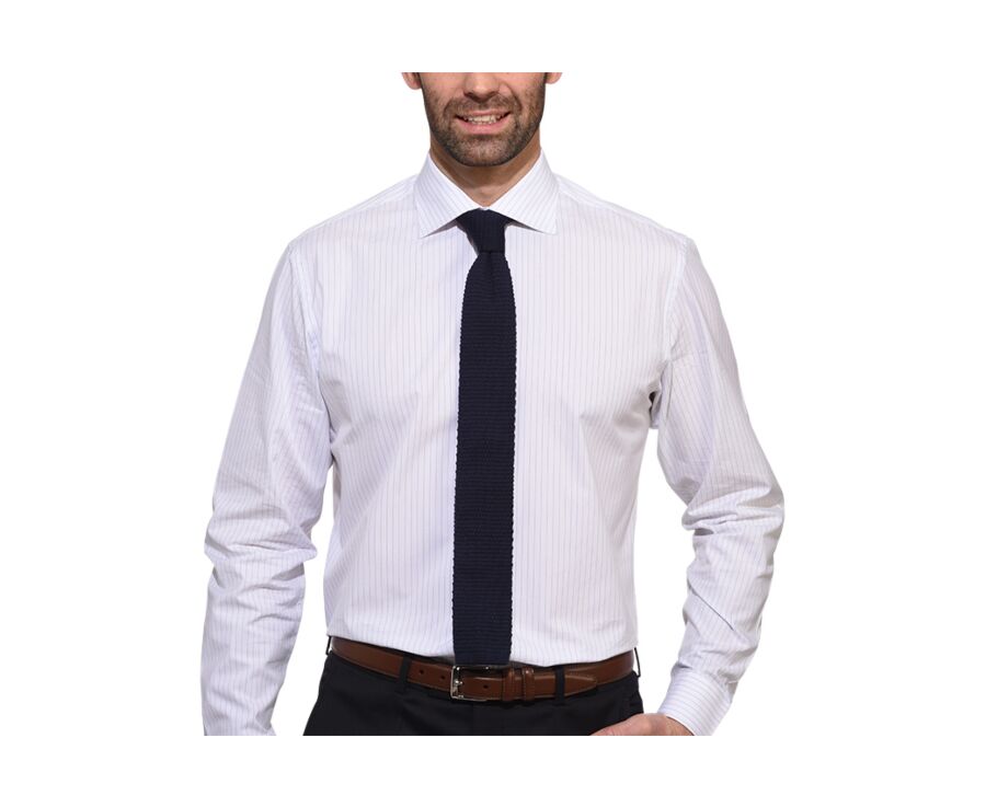 Cravate tricot homme Marine