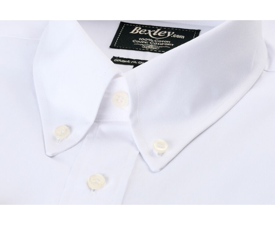 Chemise blanche coton - Col américain - TOMMY