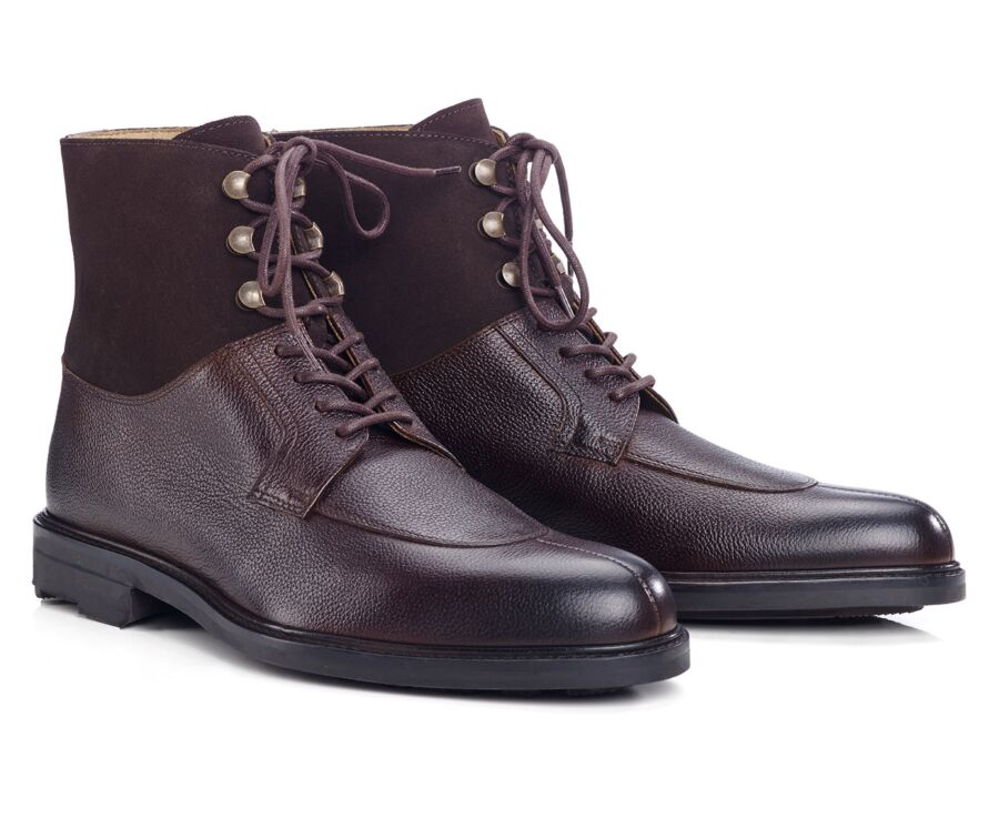 Boots homme Chocolat Grainé - KENT HIGH GOMME COUNTRY