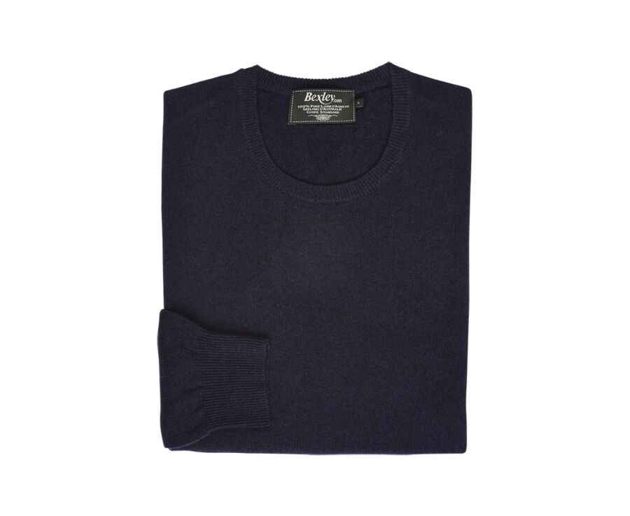 Pull homme laine col rond Navy - CONAN