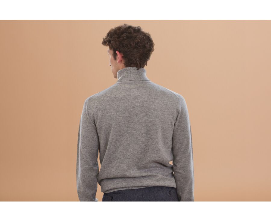 Pull laine homme col roulé Gris Chiné - EMERIC