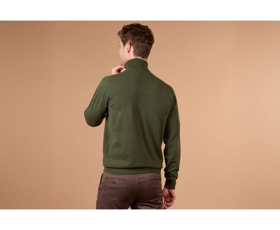 Pull col roulé homme laine Vert - EMERIC