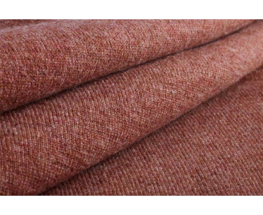 Pull homme col V rouille chiné en laine d'agneau - ELIAN