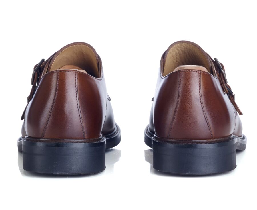 Chaussures homme double boucle Châtaigne Patiné - LINDSEY GOMME CITY