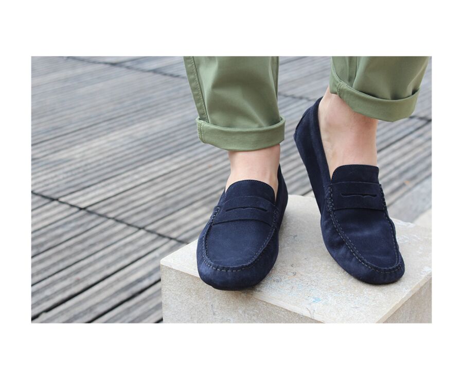 Mocassin homme été Velours Marine - SEACREST II