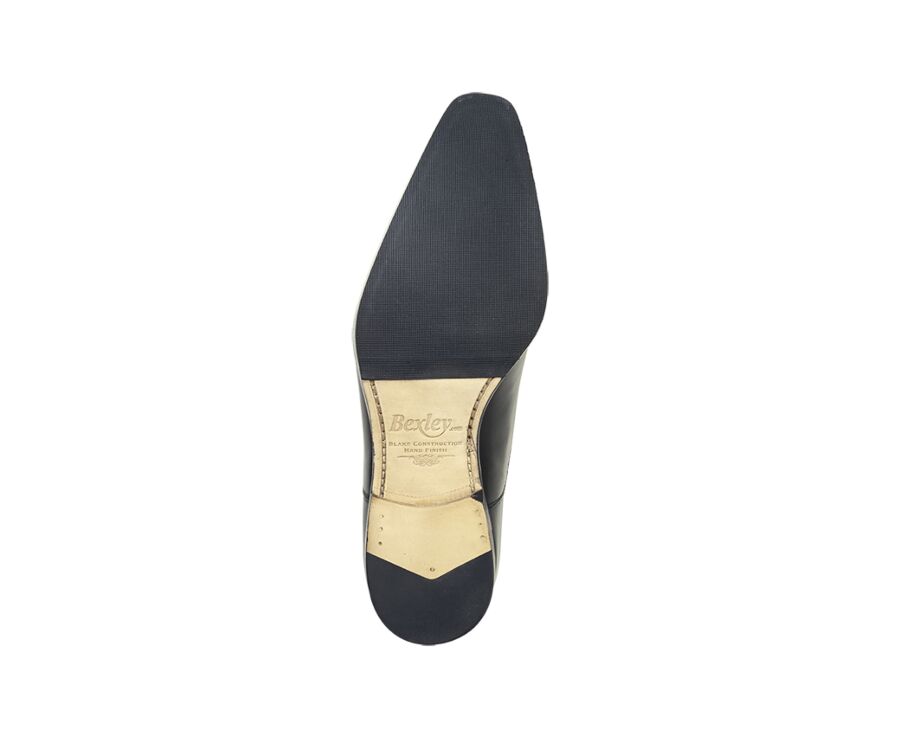 Richelieu homme Noir semelle cuir avec patin - TREMEZZO PATIN