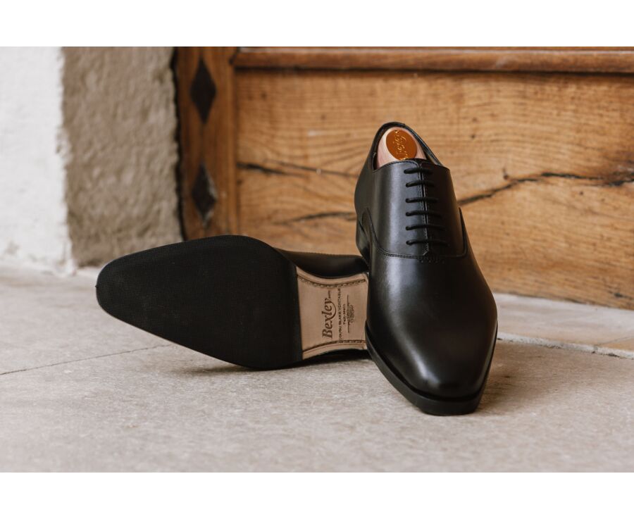 Richelieu homme Noir semelle cuir avec patin - TREMEZZO PATIN