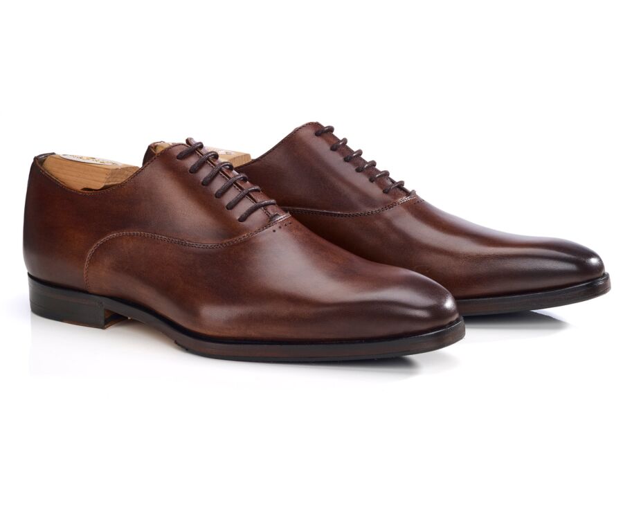 Richelieu homme cognac patiné en cuir - TREMEZZO PATIN