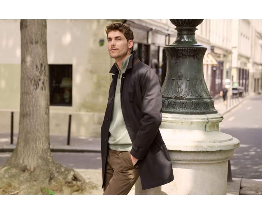 Trench homme noir déperlant - AURÈLE II