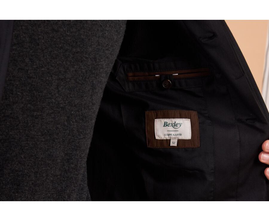Trench homme noir déperlant - AURÈLE II