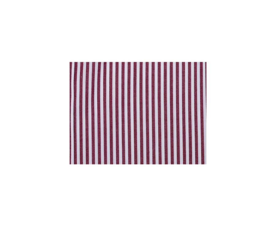 Chemise popeline rayée Bordeaux et Blanc - MAXIMILIEN