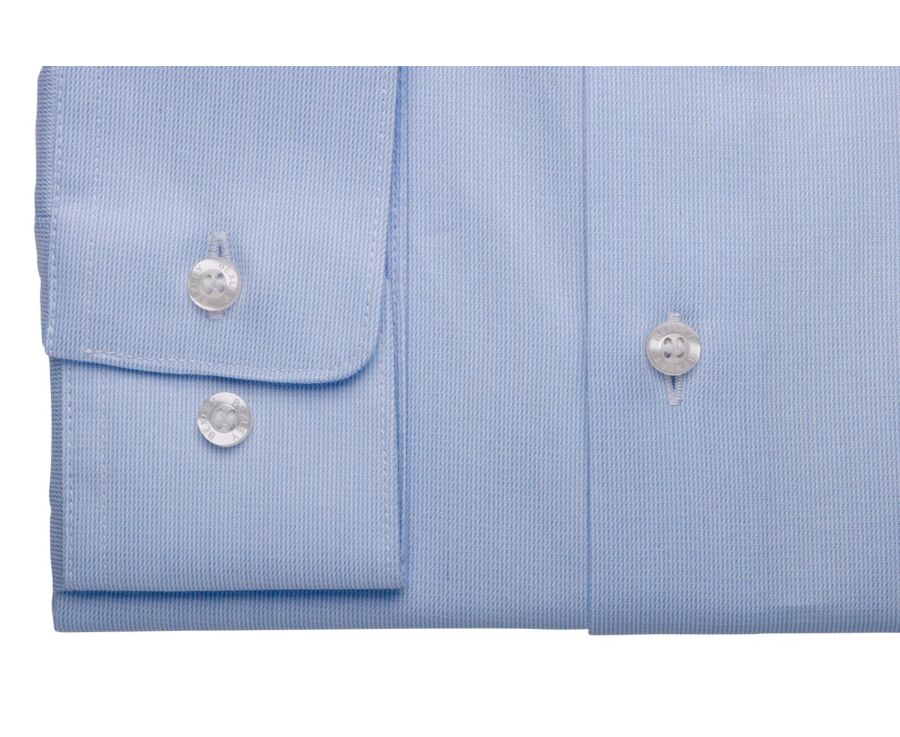 Chemise coton bleu pâle - Col français - PATERNE CLASSIC