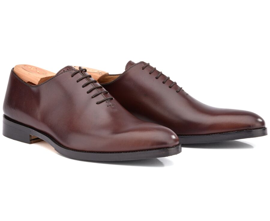 Richelieu homme Chocolat semelle cuir avec patin - PETER PATIN