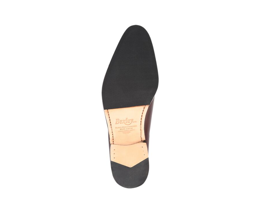 Richelieu homme Chocolat semelle cuir avec patin - PETER PATIN