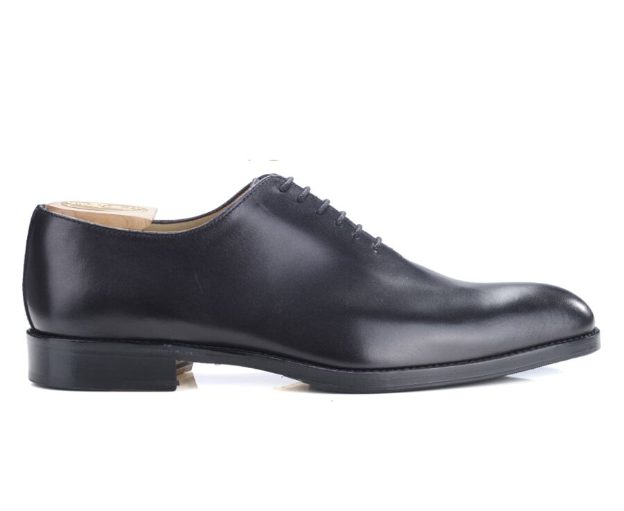 Richelieu homme Noir semelle cuir avec patin - PETER PATIN