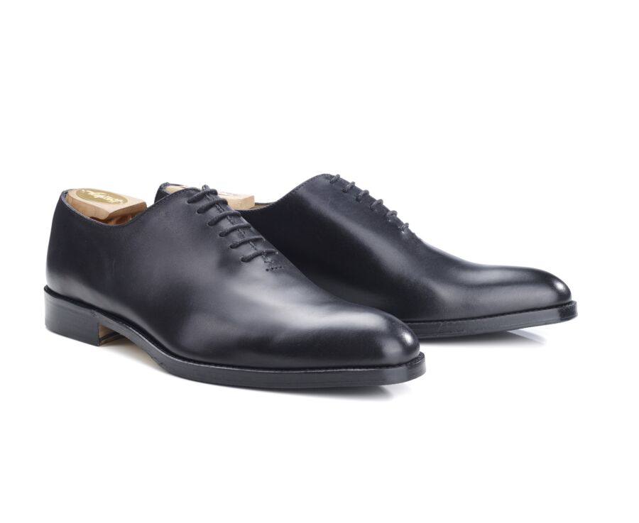 Richelieu homme Noir semelle cuir avec patin - PETER PATIN