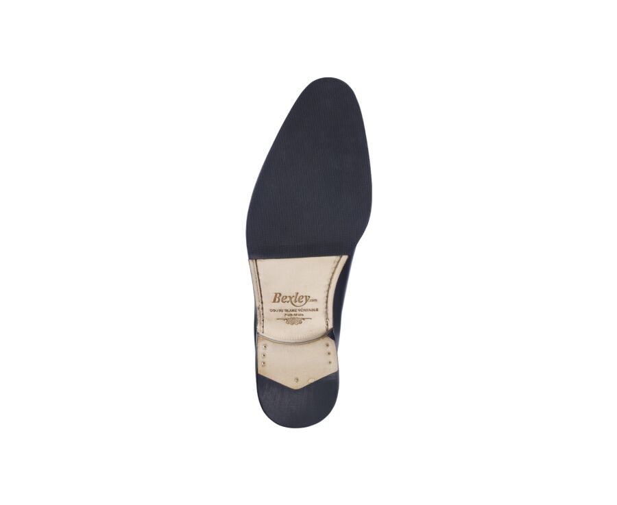 Richelieu homme Noir semelle cuir avec patin - PETER PATIN