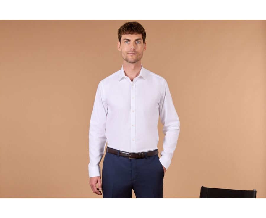 Chemise Oxford coton blanc - EVRARD