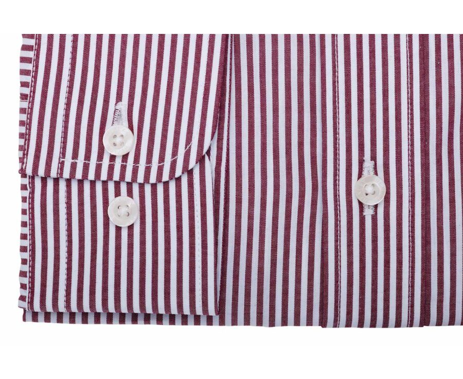 Chemise Popeline homme - Carreaux Bordeaux et Blanc - MARLON