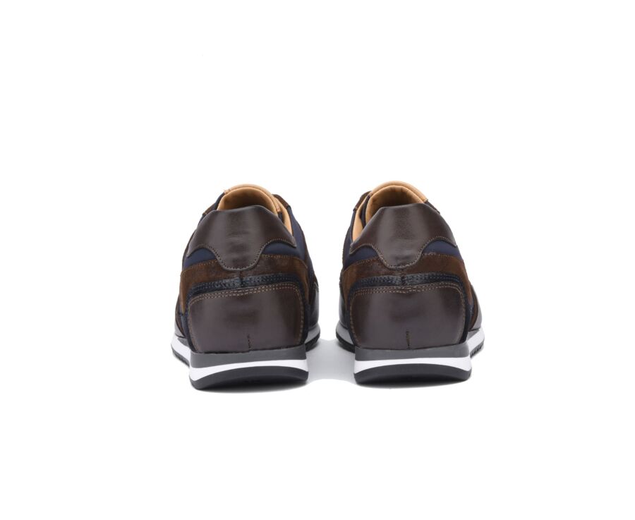 Sneakers homme Chocolat et Velours Marine - CORUNNA