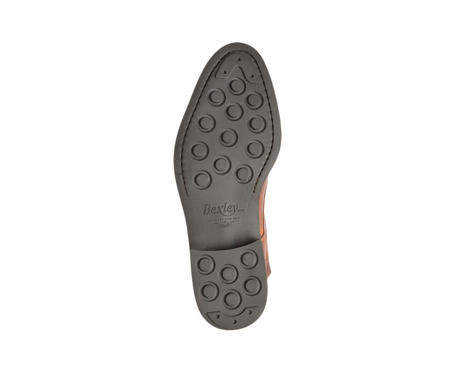 Derby boots homme à lacets Châtaigne patiné - ENFIELD II GOMME CITY