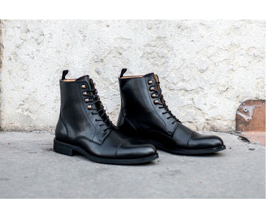 Derby boots homme à lacets Noir - ENFIELD II GOMME CITY