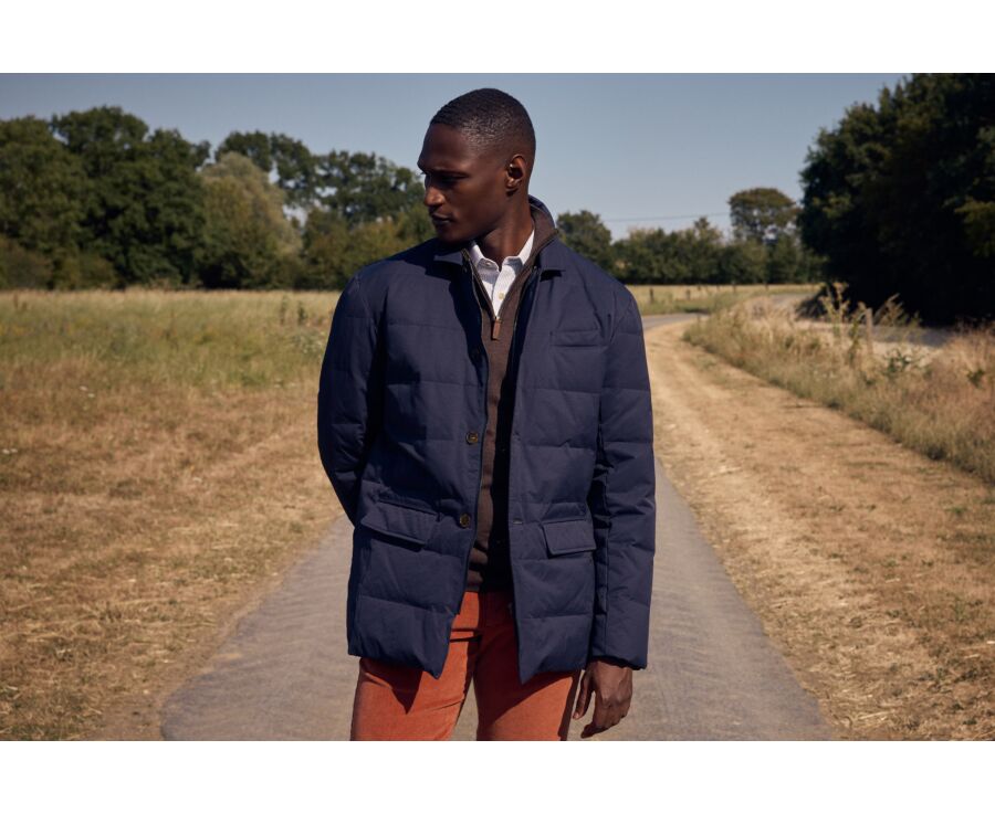 Parka homme navy légère en duvet d'oie - NILSEN