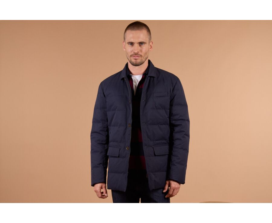 Parka homme navy légère en duvet d'oie - NILSEN