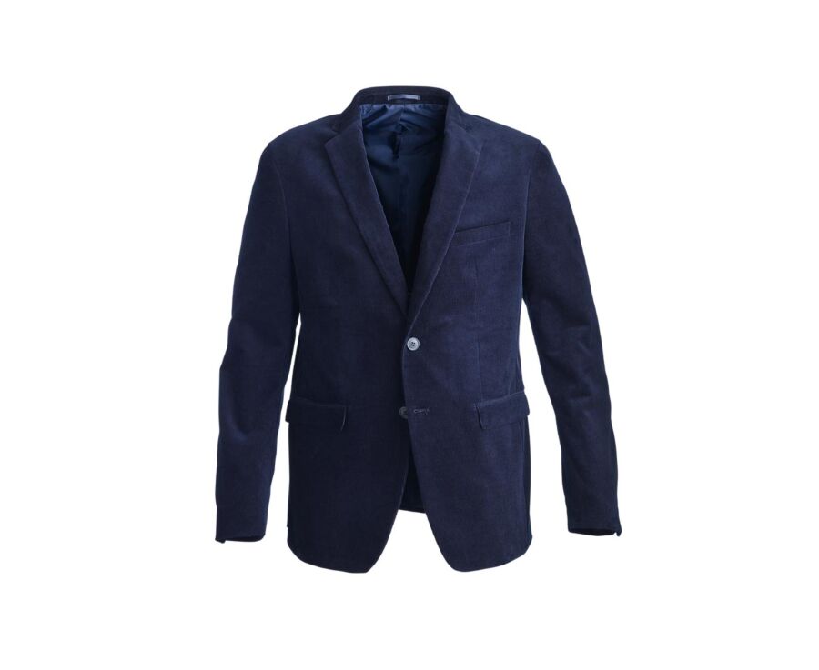 Blazer homme velours côtelé lavé Marine - LÉONTILDE 