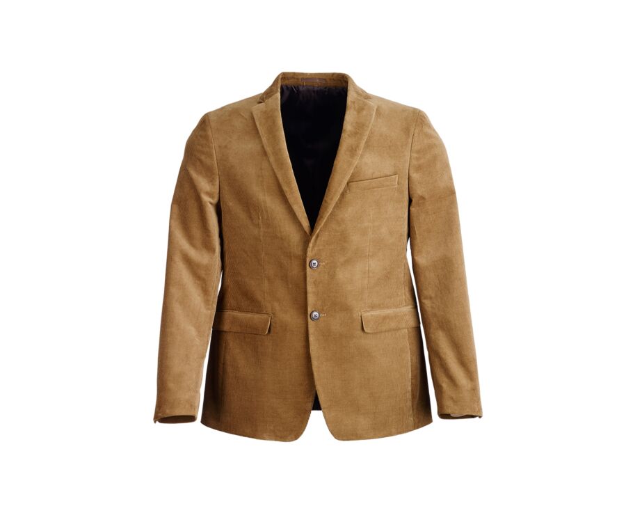 Blazer homme velours côtelé lavé Camel - LÉONTILDE