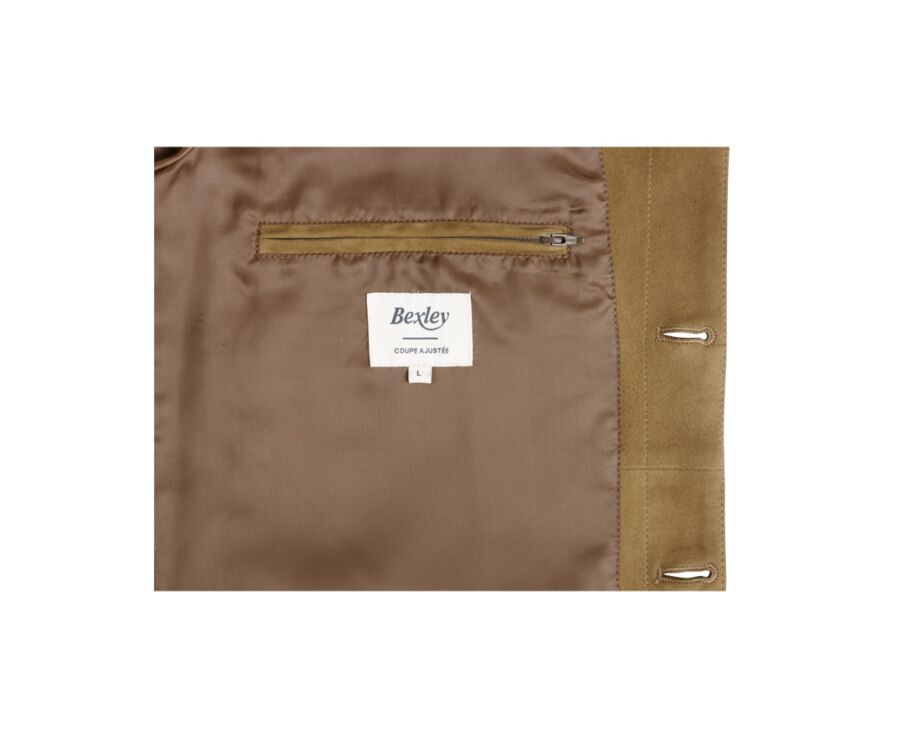 Veste en cuir daim homme Tabac - FAUSTIN