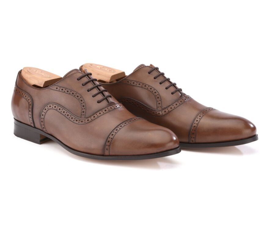 Richelieu homme Châtaigne Patiné semelle cuir - ALLINGTON
